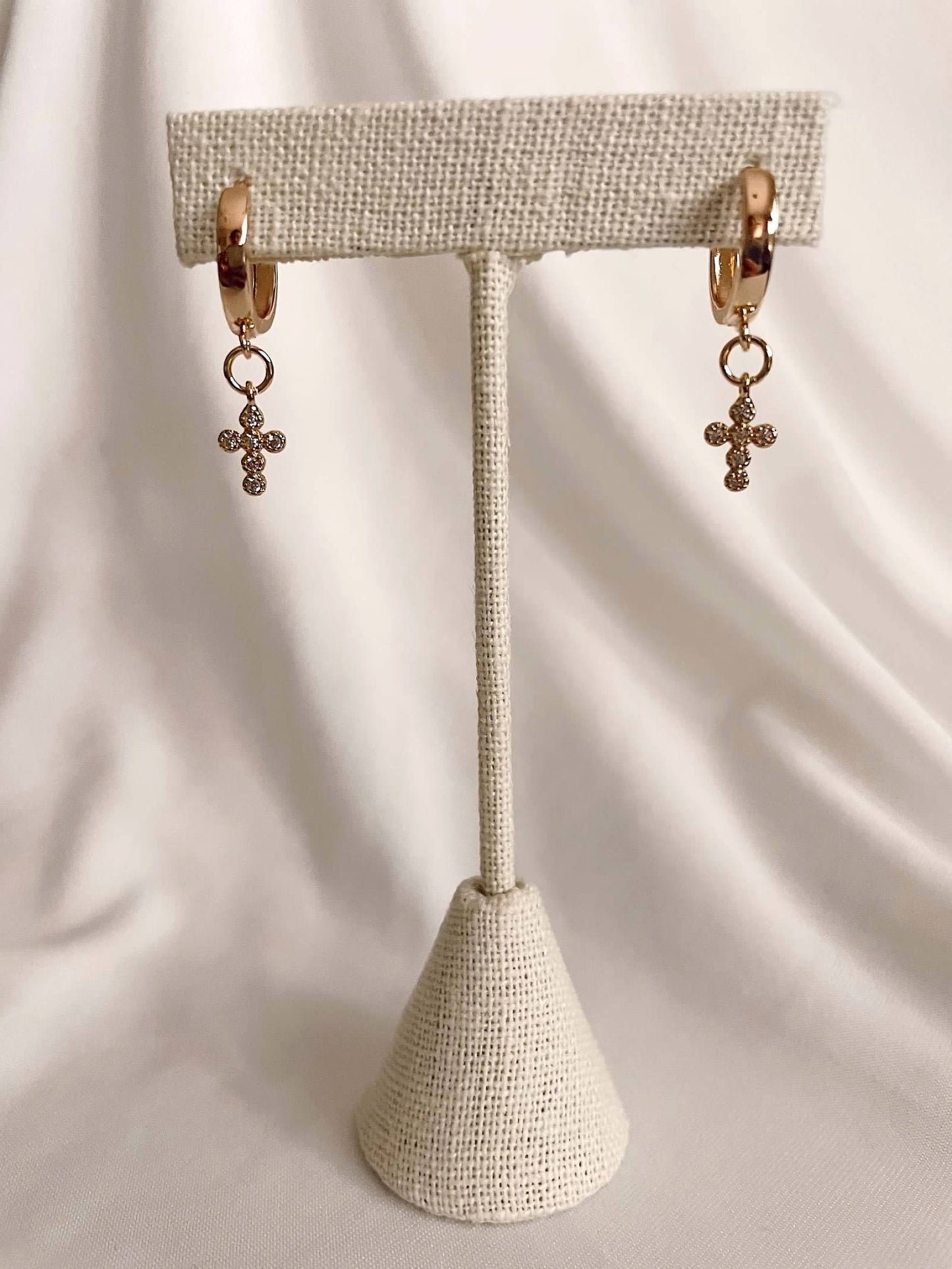 Bubble Cross Earrings