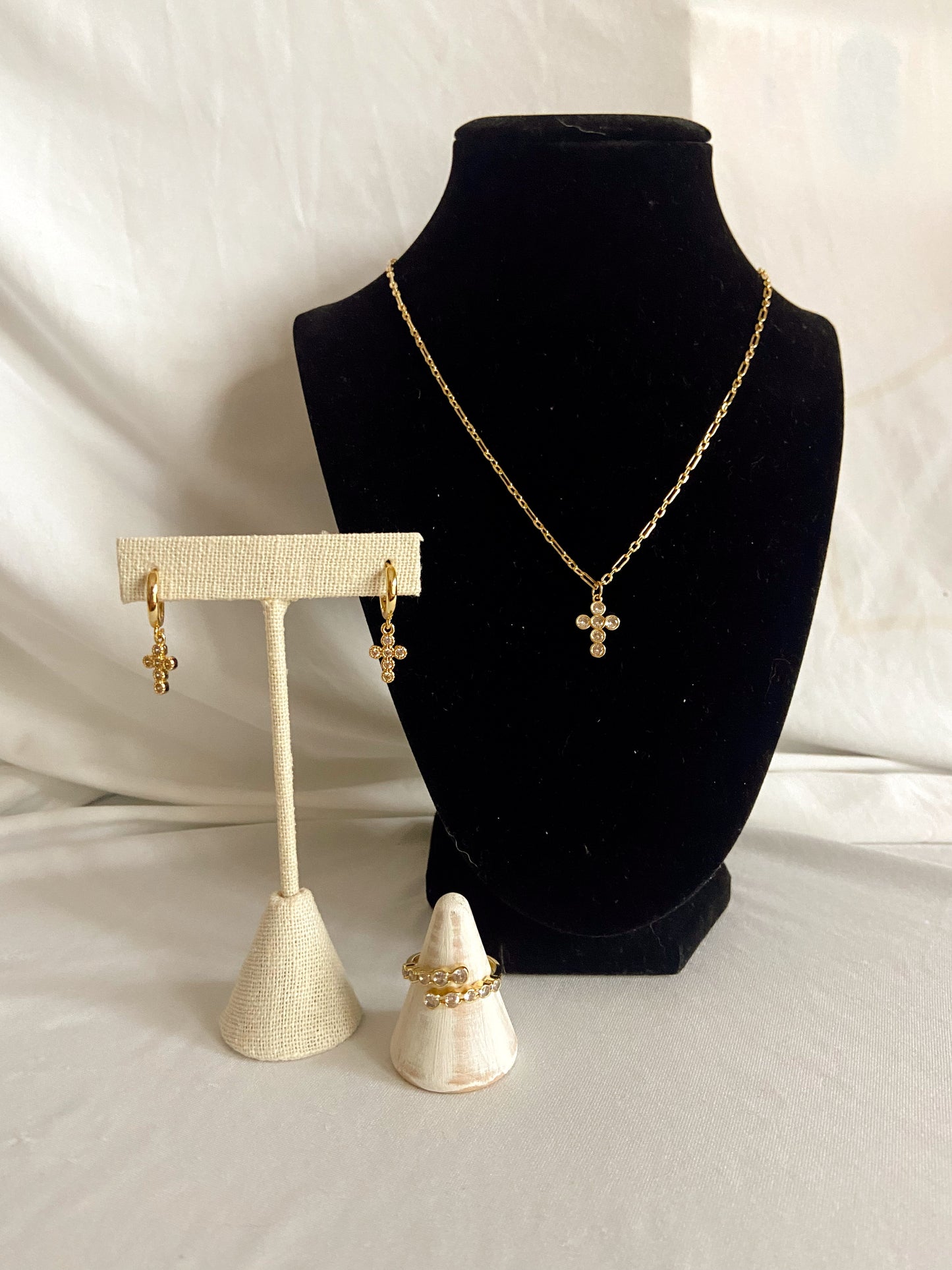 Bubble Cross Earrings