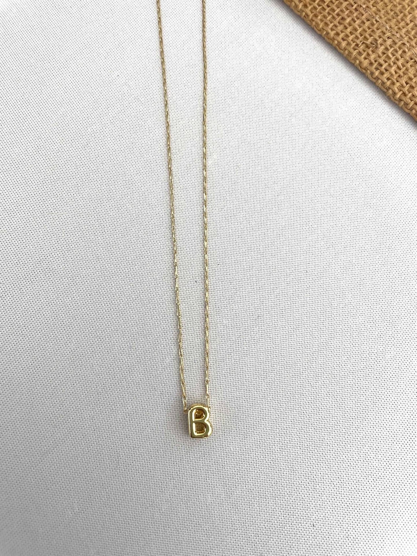 Small Bubble Initial Necklace