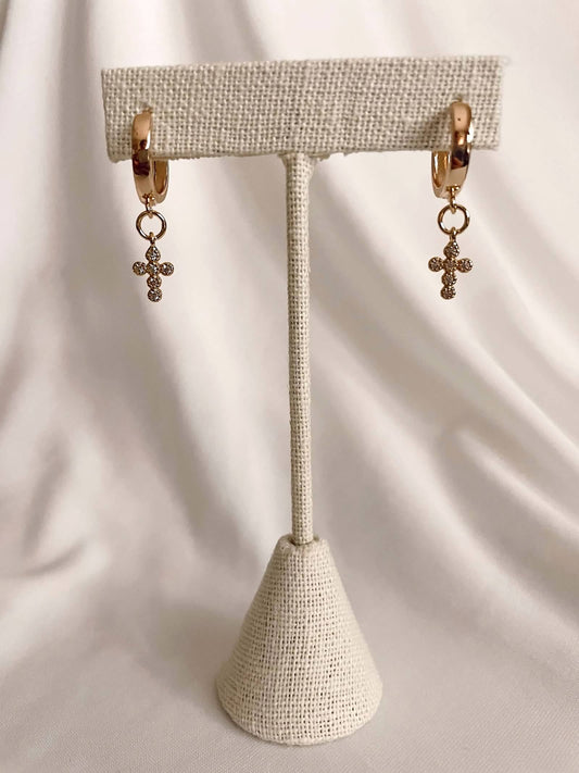 Bubble Cross Earrings