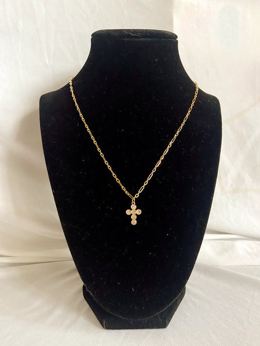 Bubble Cross Necklace